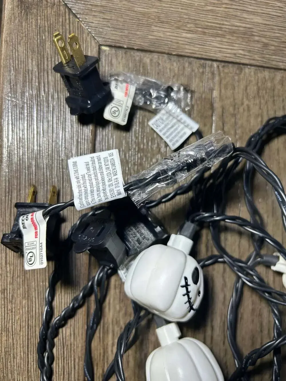 Jack Skeleton blow mold light strand set of 2 - 8’ Long has replacement bulbs